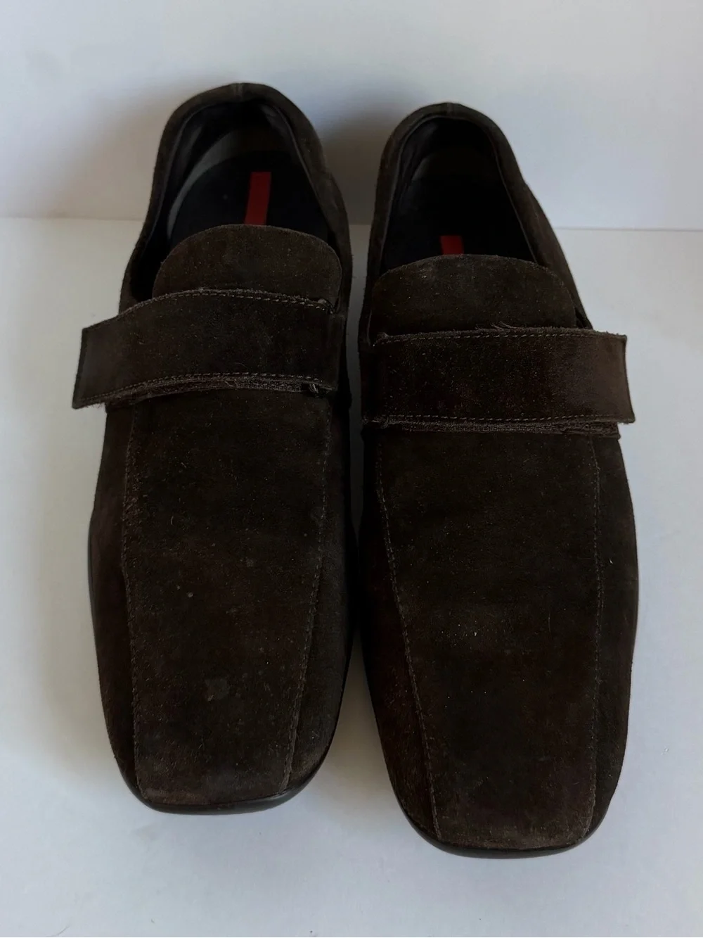 Prada | Shoes | Prada Dark Brown Suede Slipon Loafers | Poshmark display picture 2
